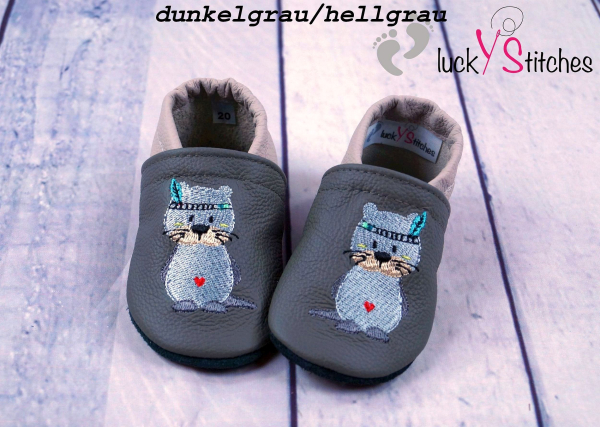 Lederpuschen Boho Otter / Biber